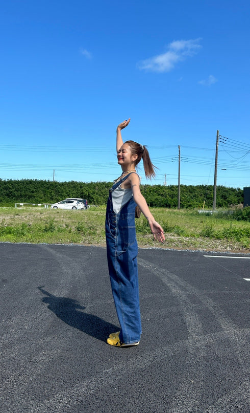 ワークデニムサロペット